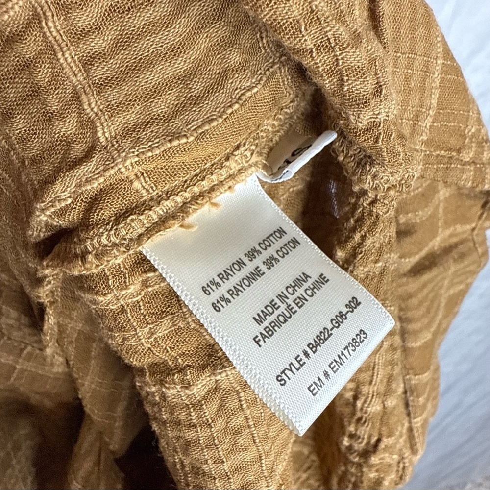 Bella Dahl Tan Plaid Button-Down Shirt XS - Picture 4 of 4
